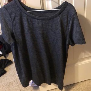 dark grey LULULEMON athletic shirt